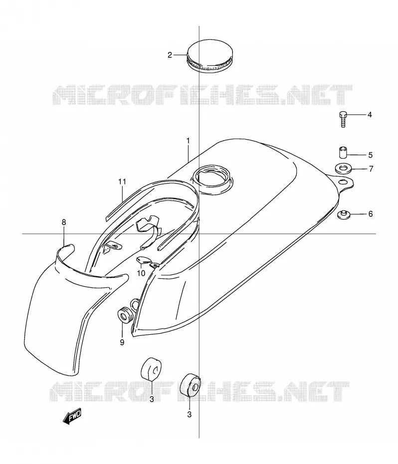 FUEL TANK Suzuki MOTO 50 PV 2000  PV50Y(E15)