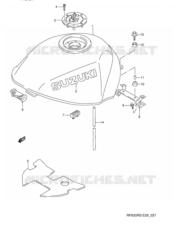 FUEL TANK Suzuki MOTO 600 RF 1993  RF600RP(E28)