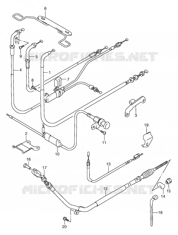 HANDLEBAR - CABLES Suzuki MOTO 800 MARAUDER 2001  VZ800K1(E2)
