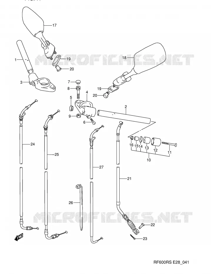 HANDLEBAR (MODEL P) Suzuki MOTO 600 RF 1993  RF600RP(E28)