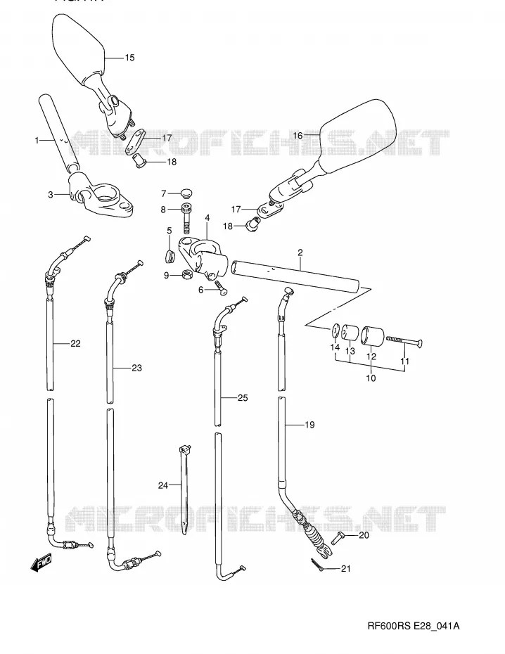 HANDLEBAR (MODEL R/S) Suzuki MOTO 600 RF 1994  RF600RR(E28)