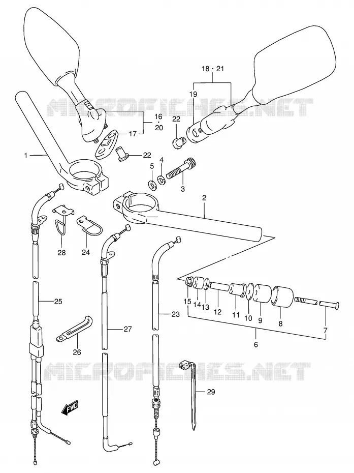 HANDLEBAR Suzuki MOTO 125 RG 1993  RG125FUP(E18)