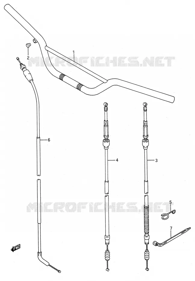 HANDLEBAR Suzuki MOTO 125 RM 1990  RM125L(E28)