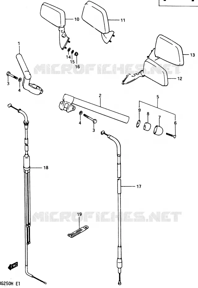 HANDLEBAR Suzuki MOTO 250 RG 1987  RG250FH(G/H)