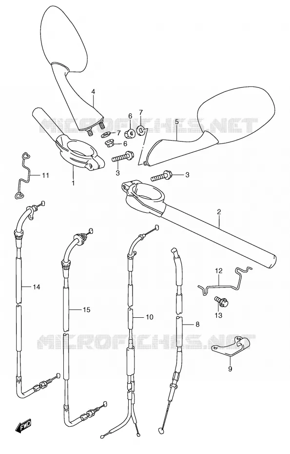 HANDLEBAR Suzuki MOTO 250 RG 1997  RGV250V(E1)