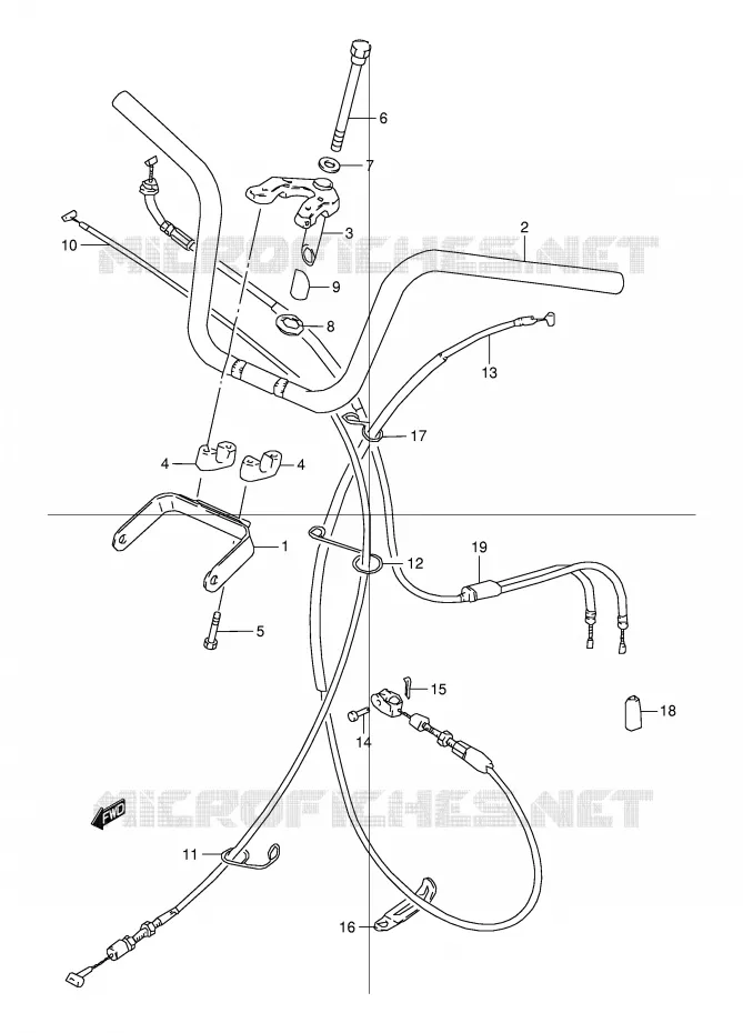 HANDLEBAR Suzuki MOTO 50 PV 2000  PV50Y(E15)