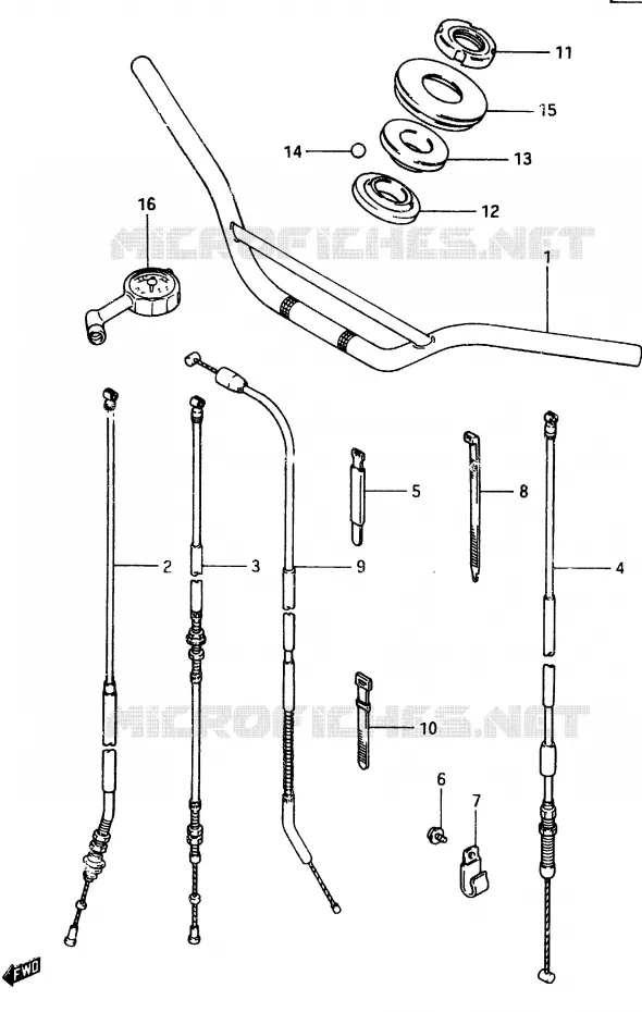 HANDLEBAR Suzuki MOTO 500 RM 1984  RM500E(D/E)
