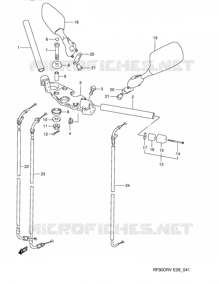HANDLEBAR Suzuki MOTO 900 RF 1996  RF900RT(E28)