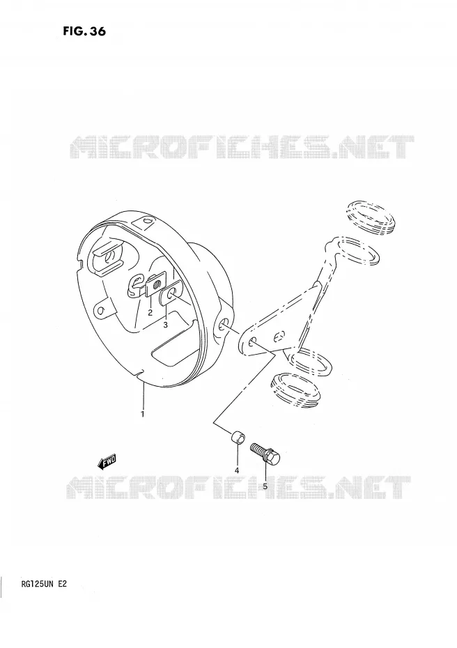 HEADLAMP HOUSING Suzuki MOTO 125 RG 1992  RG125UN(E2)