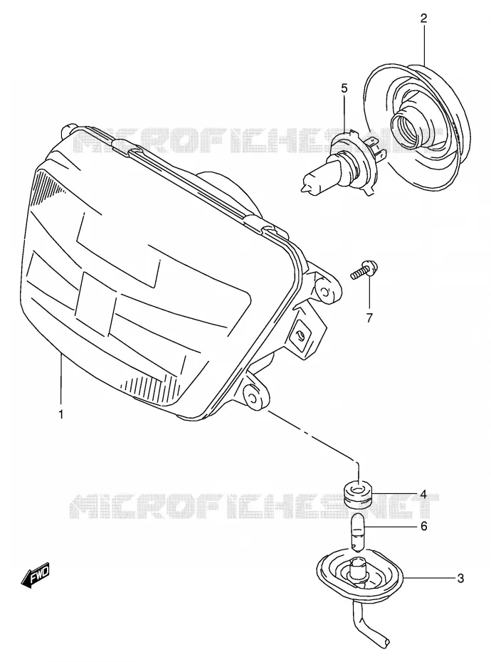 HEADLIGHT Suzuki MOTO 125 RG 1993  RG125FP(E18)