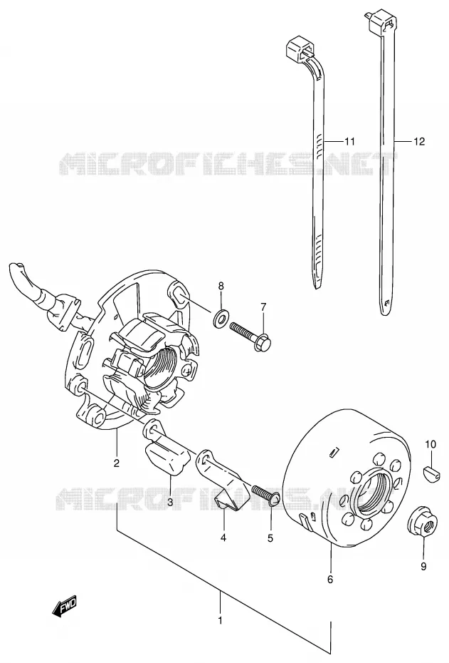 IGNITION (MODEL T/V) Suzuki MOTO 125 RM 1998  RM125W(E2)