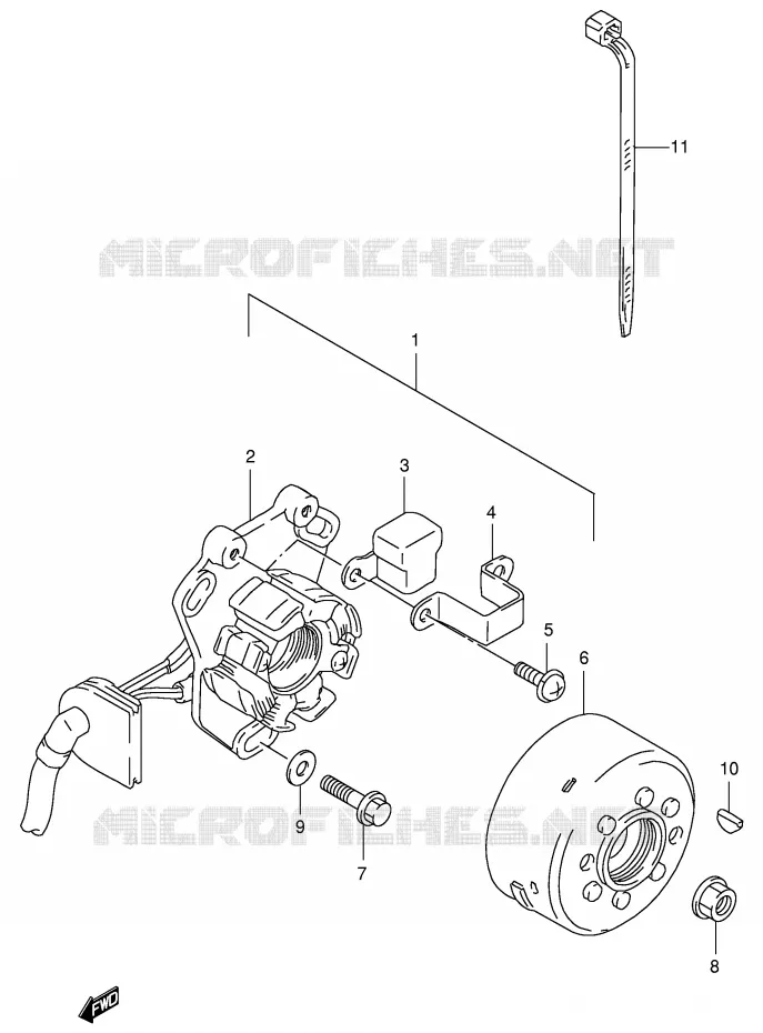 IGNITION (MODEL W/X/Y) Suzuki MOTO 125 RM 1998  RM125W(E2)