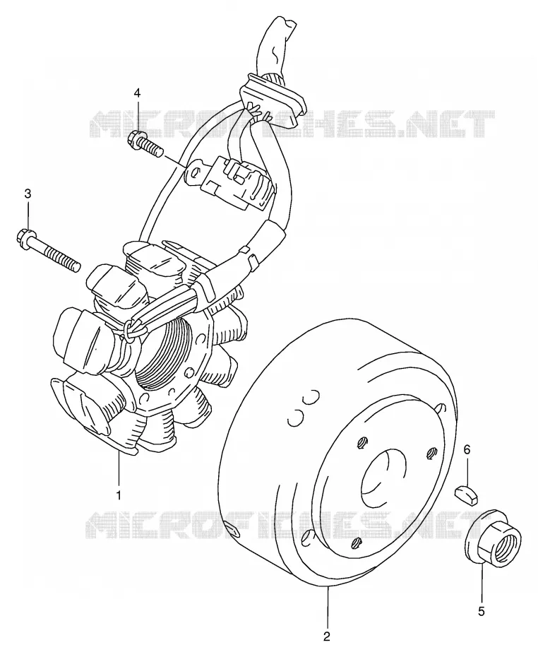 IGNITION Suzuki MOTO 125 RG 1993  RG125FP(E18)