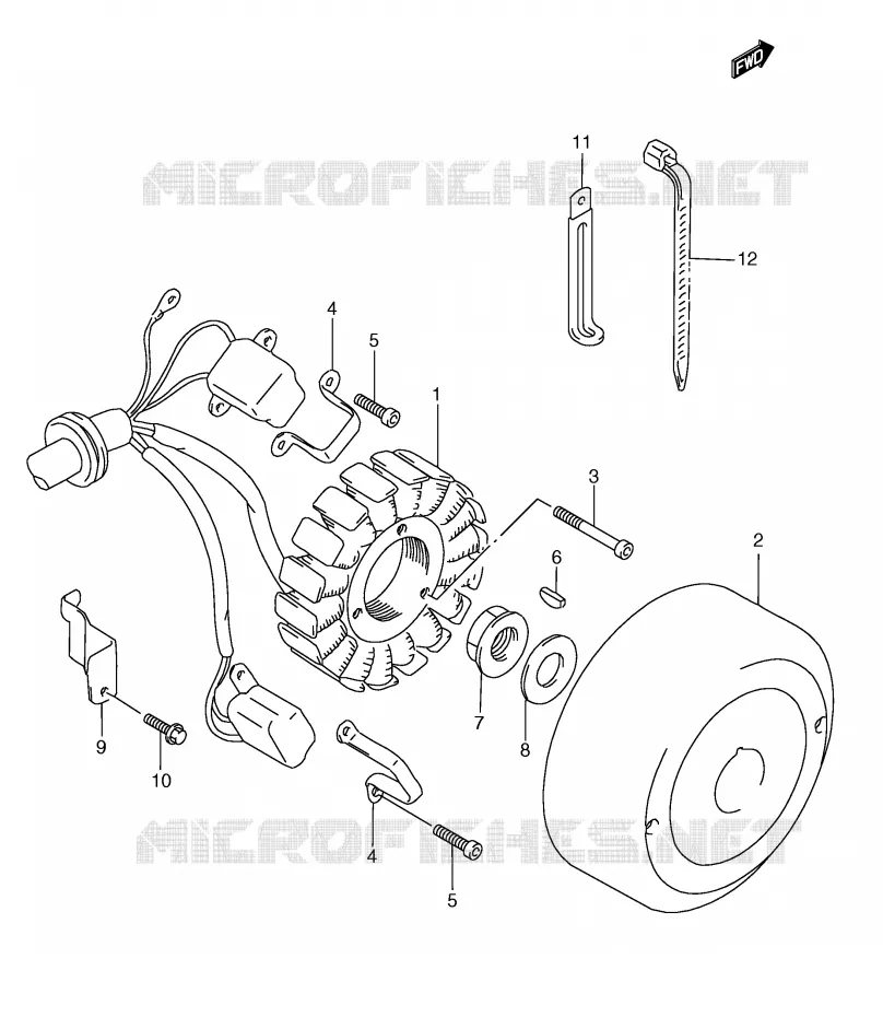 IGNITION Suzuki MOTO 250 RG 1991  RGV250M(E24)