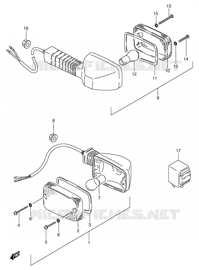 INDICATORS (E22) Suzuki MOTO 80 RG 1985  RG80CF(E4)