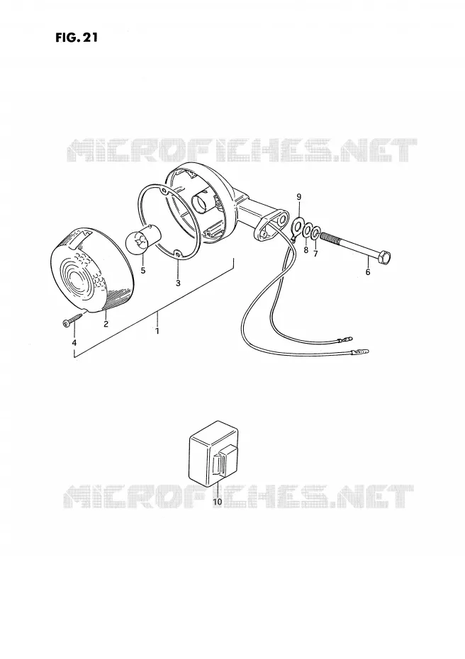 INDICATORS (E43) Suzuki MOTO 50 PV 1983  PV50D(E15)