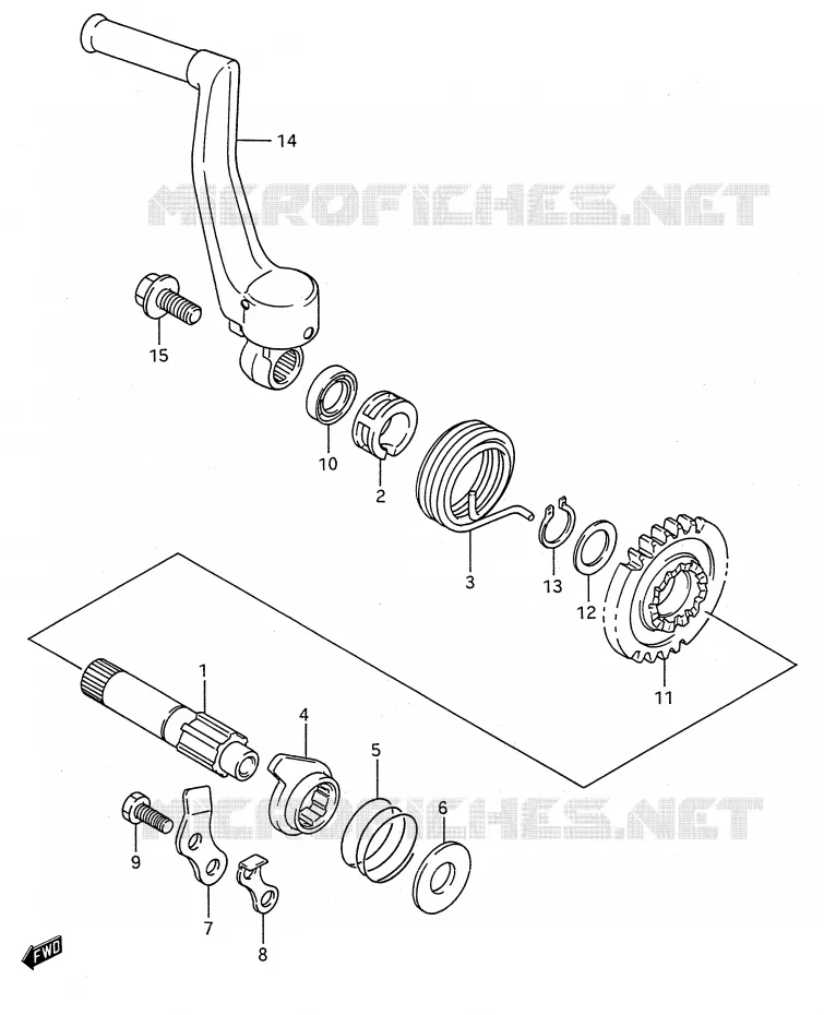 KICK STARTER Suzuki MOTO 125 RM 1991  RM125M(E28)