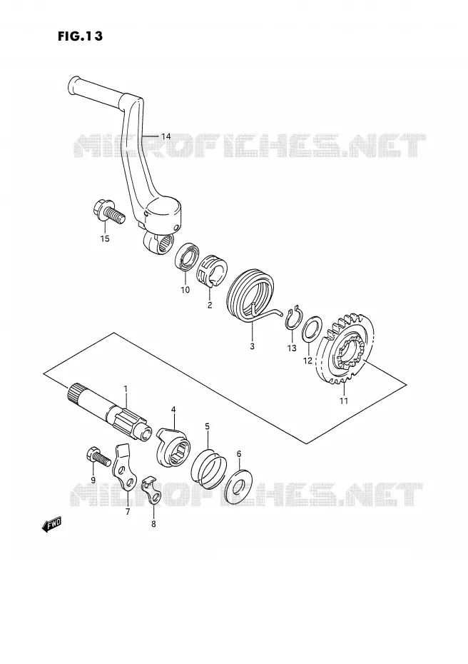 KICK STARTER Suzuki MOTO 125 RM 1993  RM125P(E2)