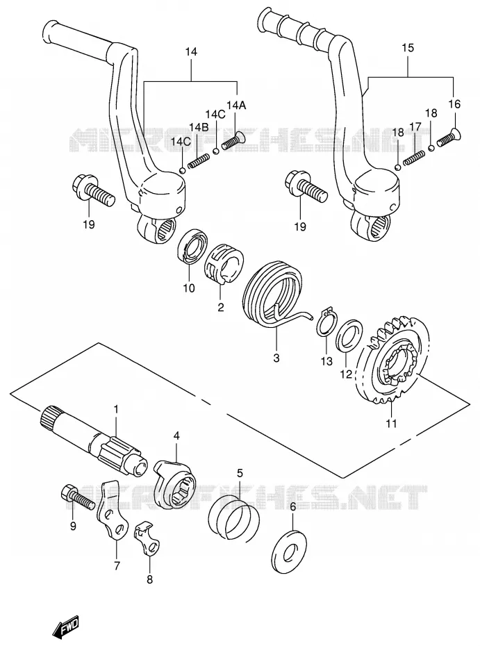 KICK STARTER Suzuki MOTO 125 RM 2000  RM125Y(E2)