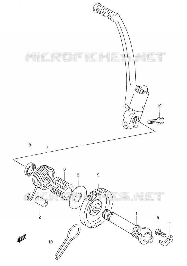 KICK STARTER Suzuki MOTO 250 RG 1996  RGV250T(E24)