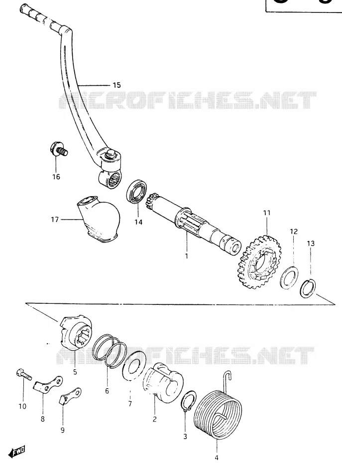 KICK STARTER Suzuki MOTO 465 RM 1981  RM465X(X/Z)