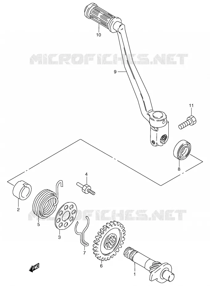 KICK STARTER Suzuki MOTO 80 RG 1985  RG80CF(E4)