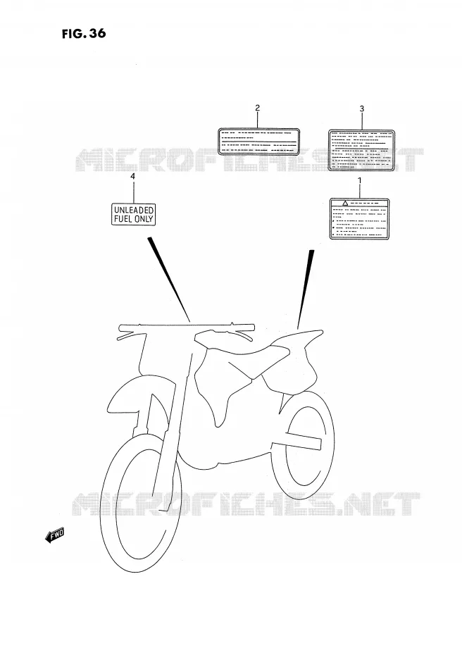 LABEL Suzuki MOTO 250 RM 1994  RM250R(E2)