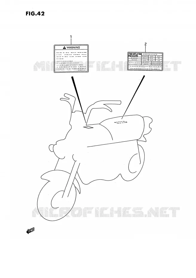 LABEL Suzuki MOTO 50 PV 1990  PV50L(E15)