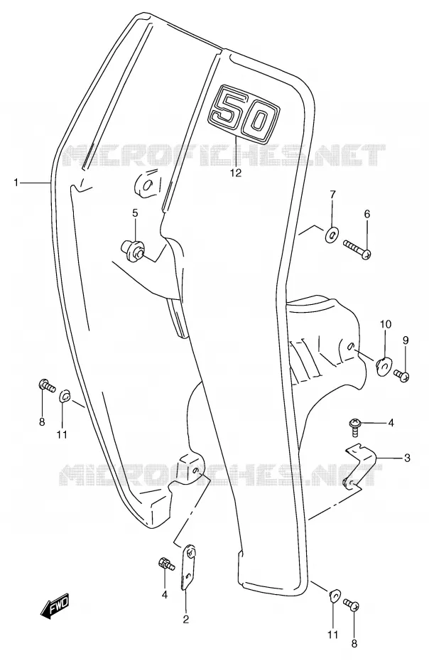 LEG SHIELD Suzuki SCOOTER 50 Autres-modeles 1996  RC50T(E1)
