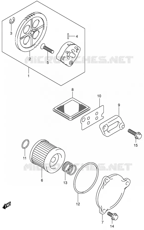 OIL PUMP Suzuki SCOOTER 125 UE 2001  UE125CTK1(P2)