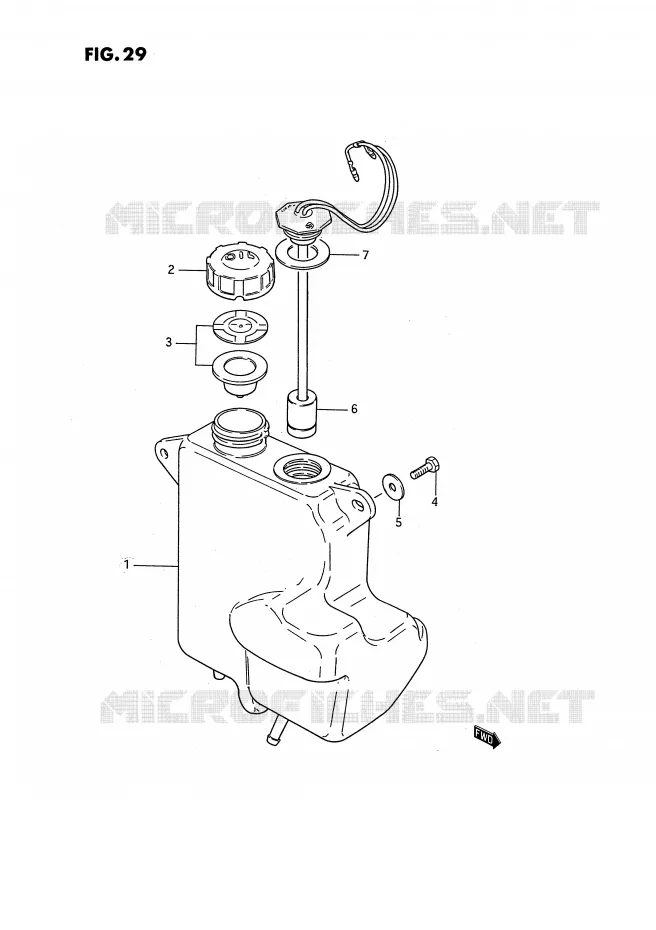OIL TANK (E16,E43,MODEL R E15) Suzuki MOTO 50 PV 1991  PV50M(E15)