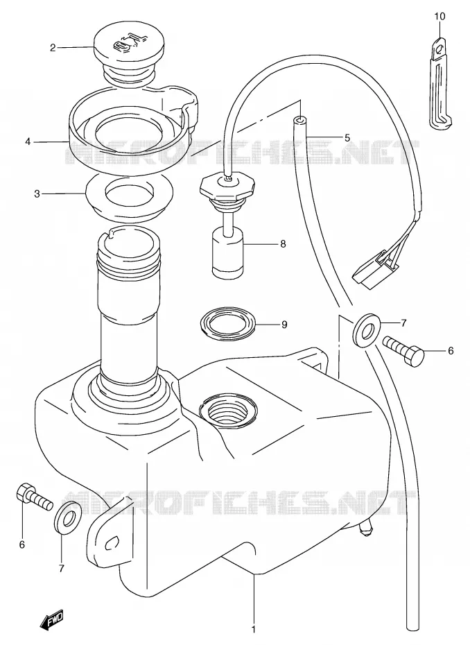 OIL TANK Suzuki MOTO 80 RG 1987  RG80CH(E4)