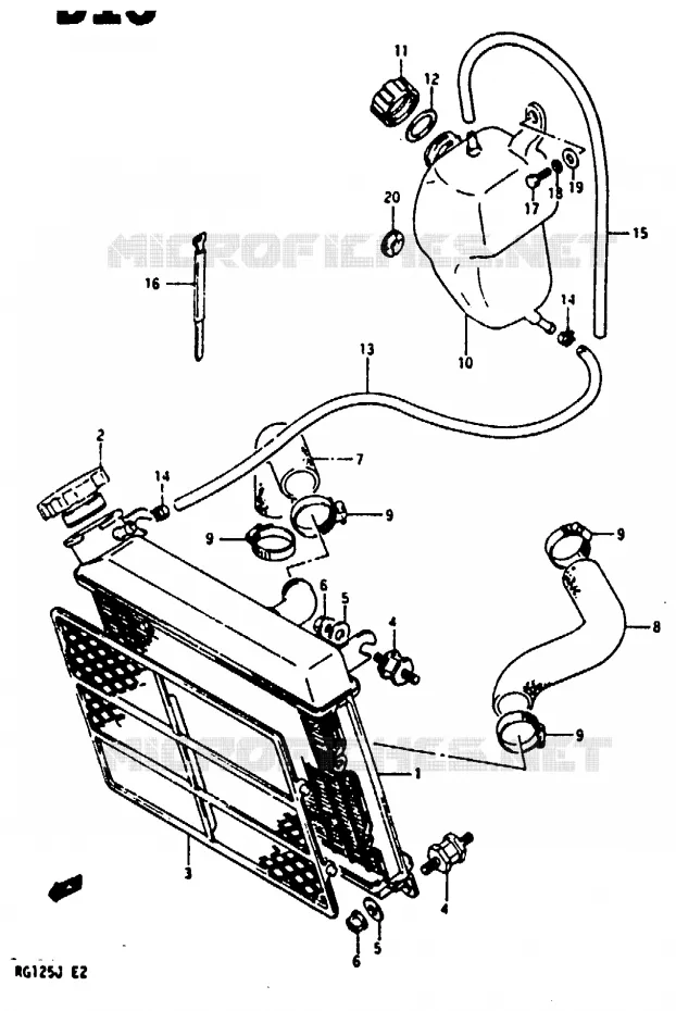 RADIATOR Suzuki MOTO 125 RG 1988  RG125AJ(G/H/J)