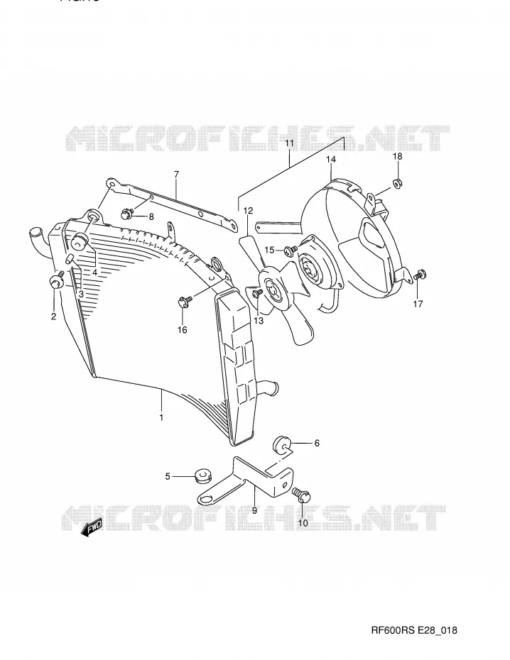 RADIATOR Suzuki MOTO 600 RF 1994  RF600RR(E28)
