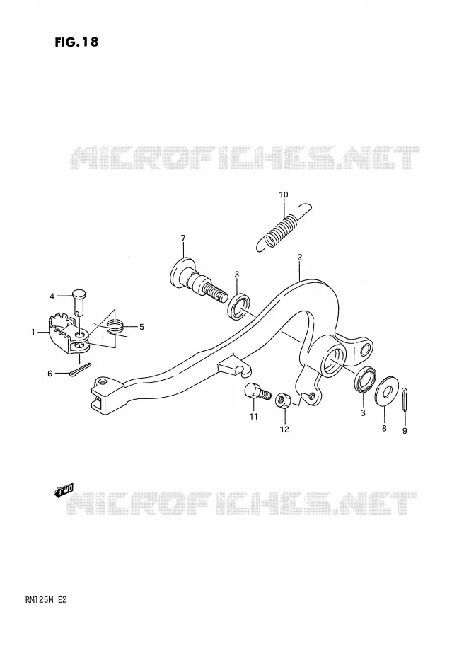 REAR BRAKE Suzuki MOTO 125 RM 1990  RM125L(E2)