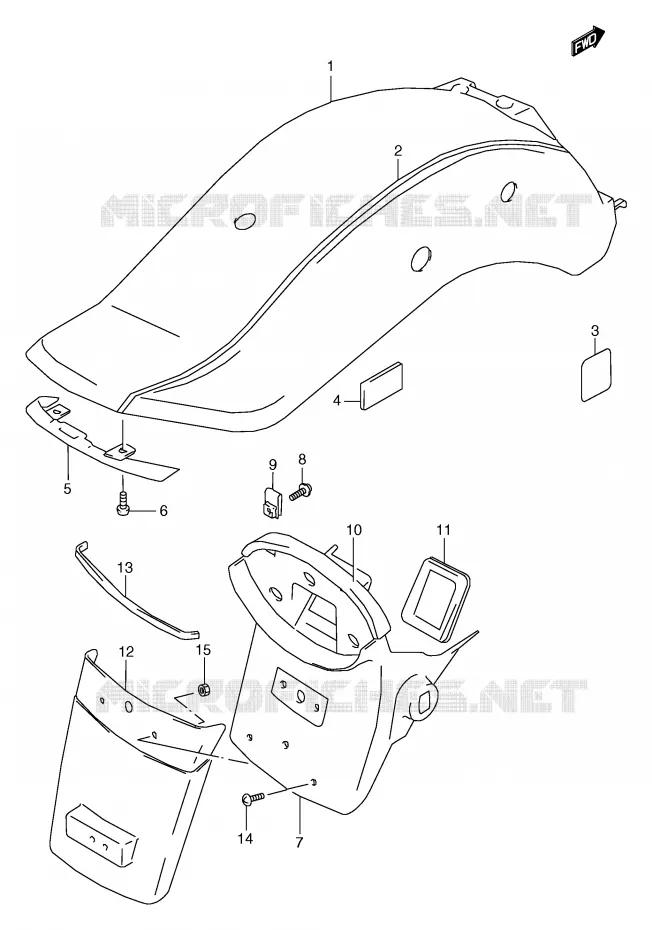 REAR FENDER (MODEL V) Suzuki MOTO 800 MARAUDER 2000  VZ800Y(E2)
