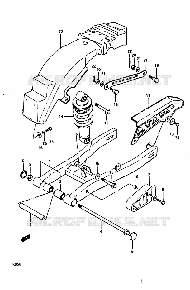 RR FENDER Suzuki MOTO 50 Autres-modeles 1987  RB50H