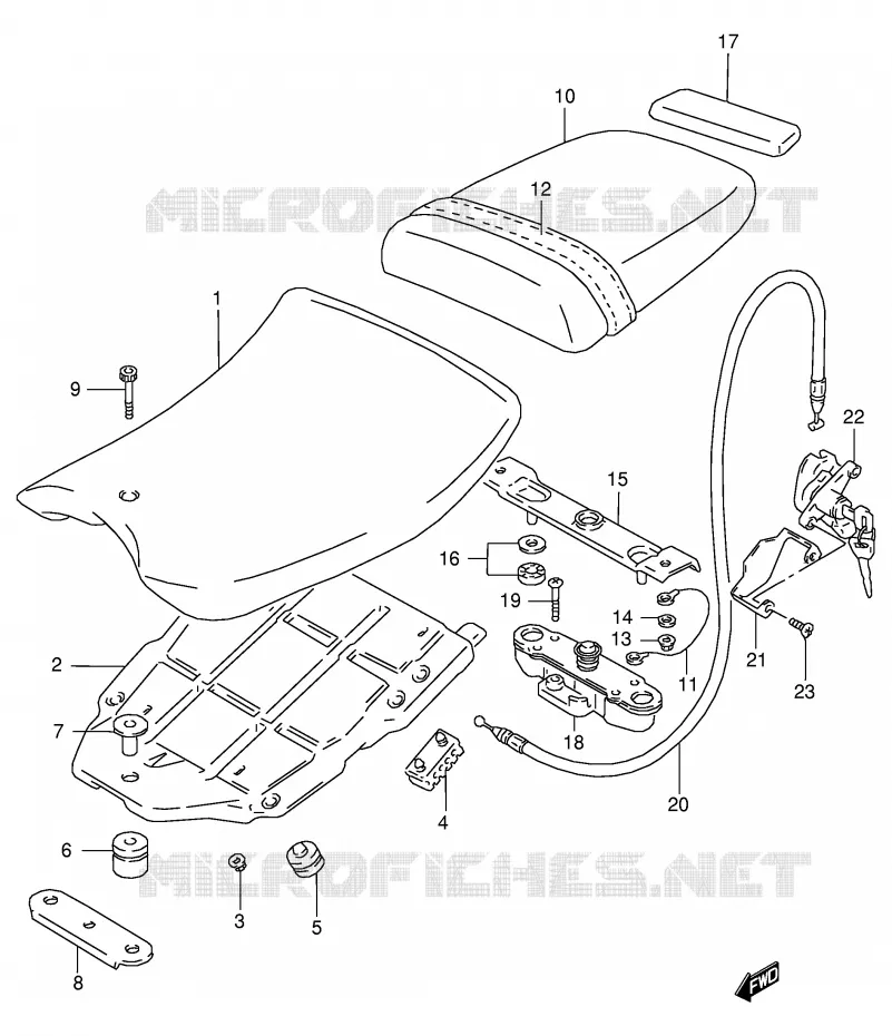 SEAT (SEE NOTE) Suzuki MOTO 125 RG 1994  RG125FR(E18)