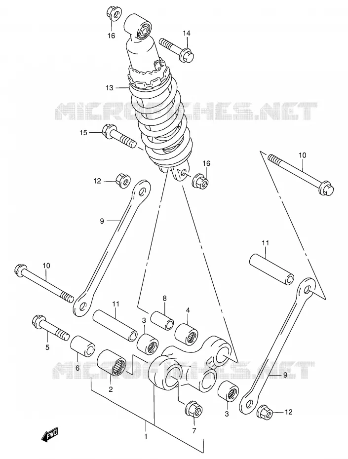 SHOCK ABSORBER LINKAGE Suzuki MOTO 125 RG 1992  RG125FN(E18)