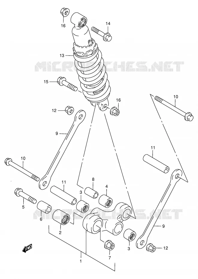 SHOCK ABSORBER LINKAGE Suzuki MOTO 125 RG 1999  RG125FX(E6)