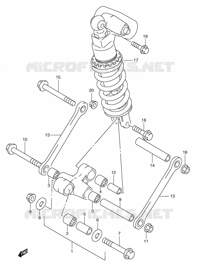 SHOCK ABSORBER LINKAGE Suzuki MOTO 250 RG 1997  RGV250V(E1)