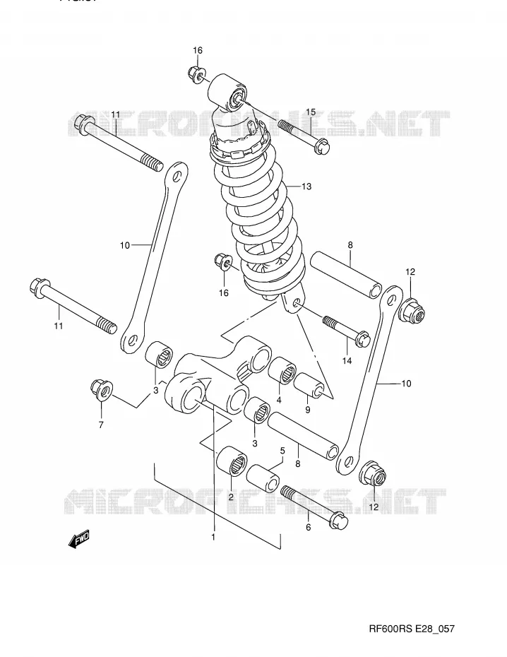 SHOCK ABSORBER LINKAGE Suzuki MOTO 600 RF 1994  RF600RR(E28)