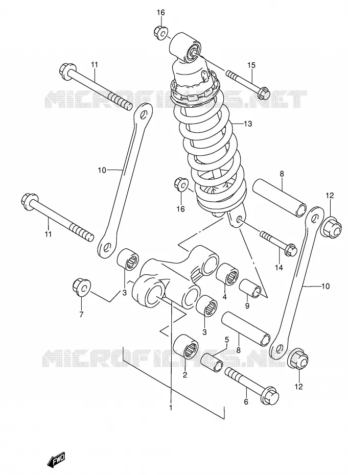 SHOCK ABSORBER LINKAGE Suzuki MOTO 600 RF 1995  RF600RUS(E2)