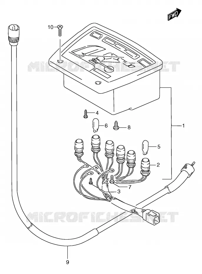 SPEEDOMETER (MODEL T) Suzuki SCOOTER 50 Autres-modeles 1991  RC50M(E1)