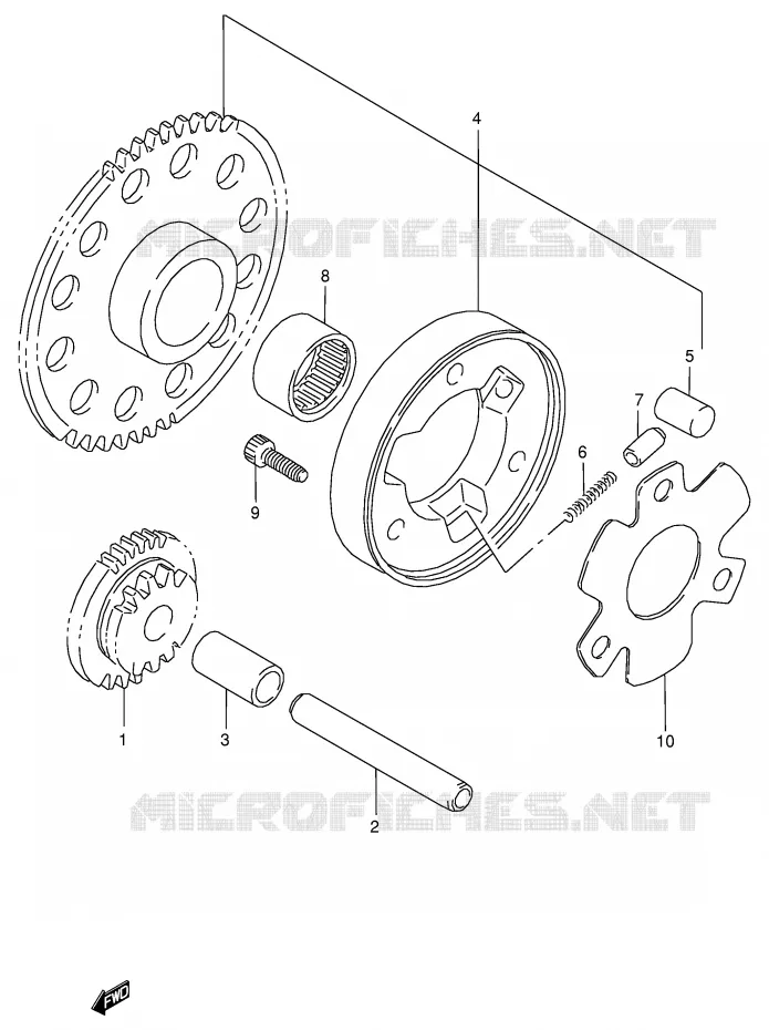 STARTER MOTOR CLUTCH Suzuki MOTO 125 RG 1993  RG125FUP(E18)