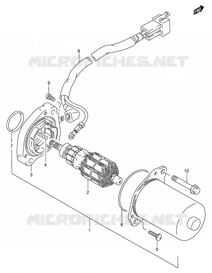 STARTER MOTOR Suzuki MOTO 125 RG 1994  RG125FUR(E18)
