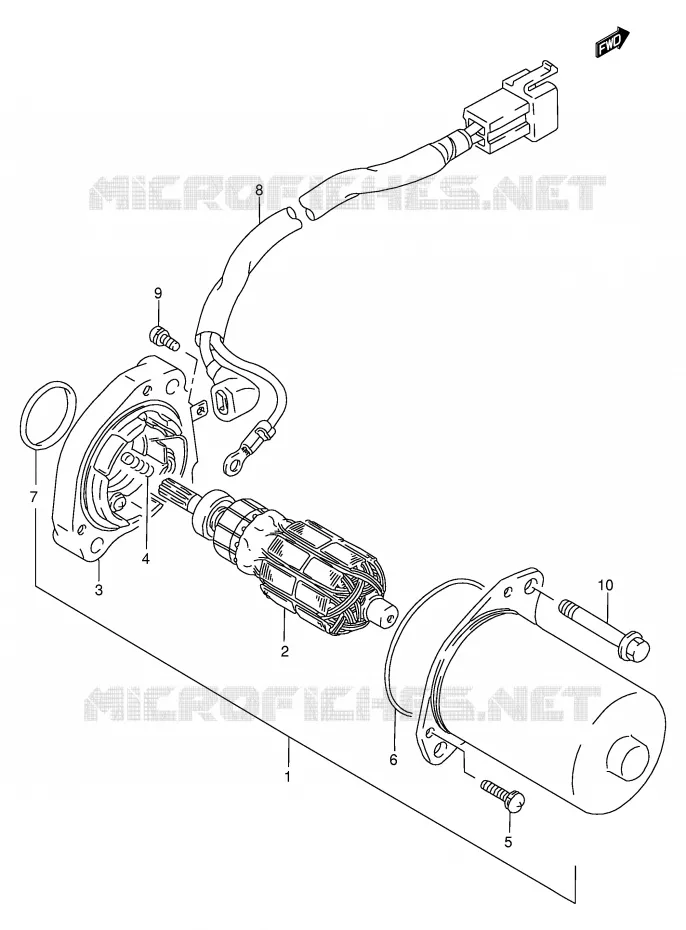 STARTER MOTOR Suzuki MOTO 125 RG 1999  RG125FX(E6)