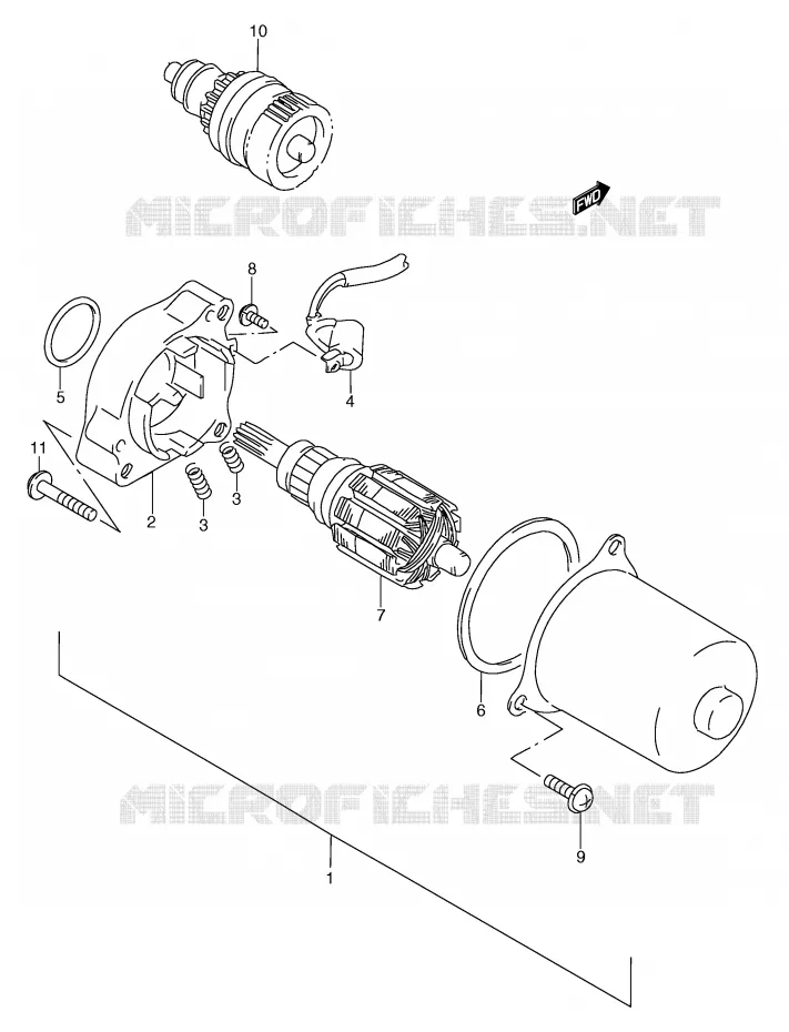STARTER MOTOR Suzuki MOTO 250 RG 1997  RGV250V(E1)