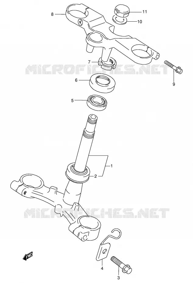 STEERING COLUMN Suzuki MOTO 125 RG 1993  RG125FP(E18)