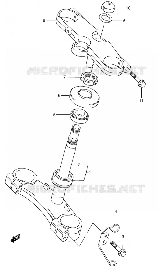 STEERING COLUMN Suzuki MOTO 250 RG 1993  RGV250P(E24)